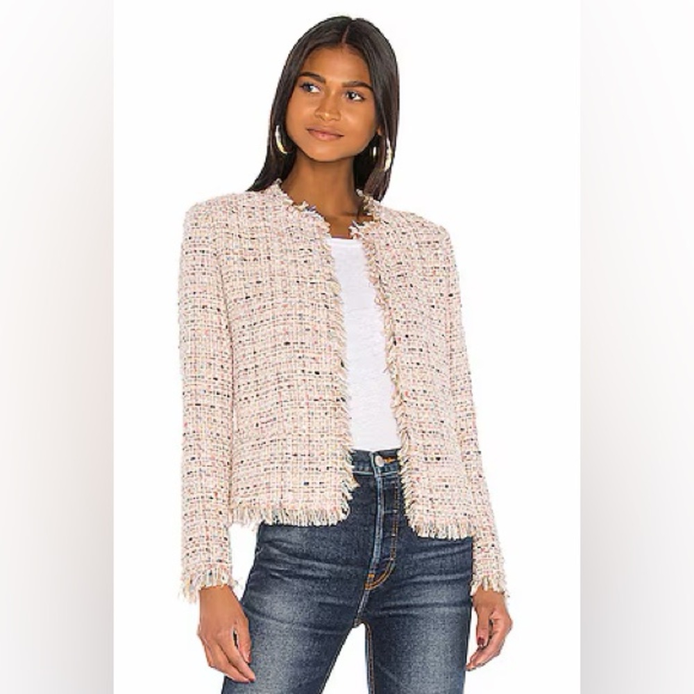 IRO Shavadispe Women's Textured Tweed Blazer - multicolour pink